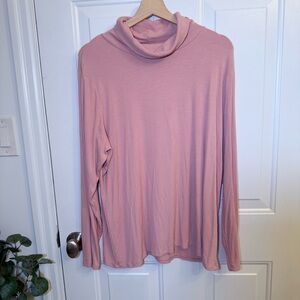 Reitmans Pink Long Sleeve Turtleneck Top